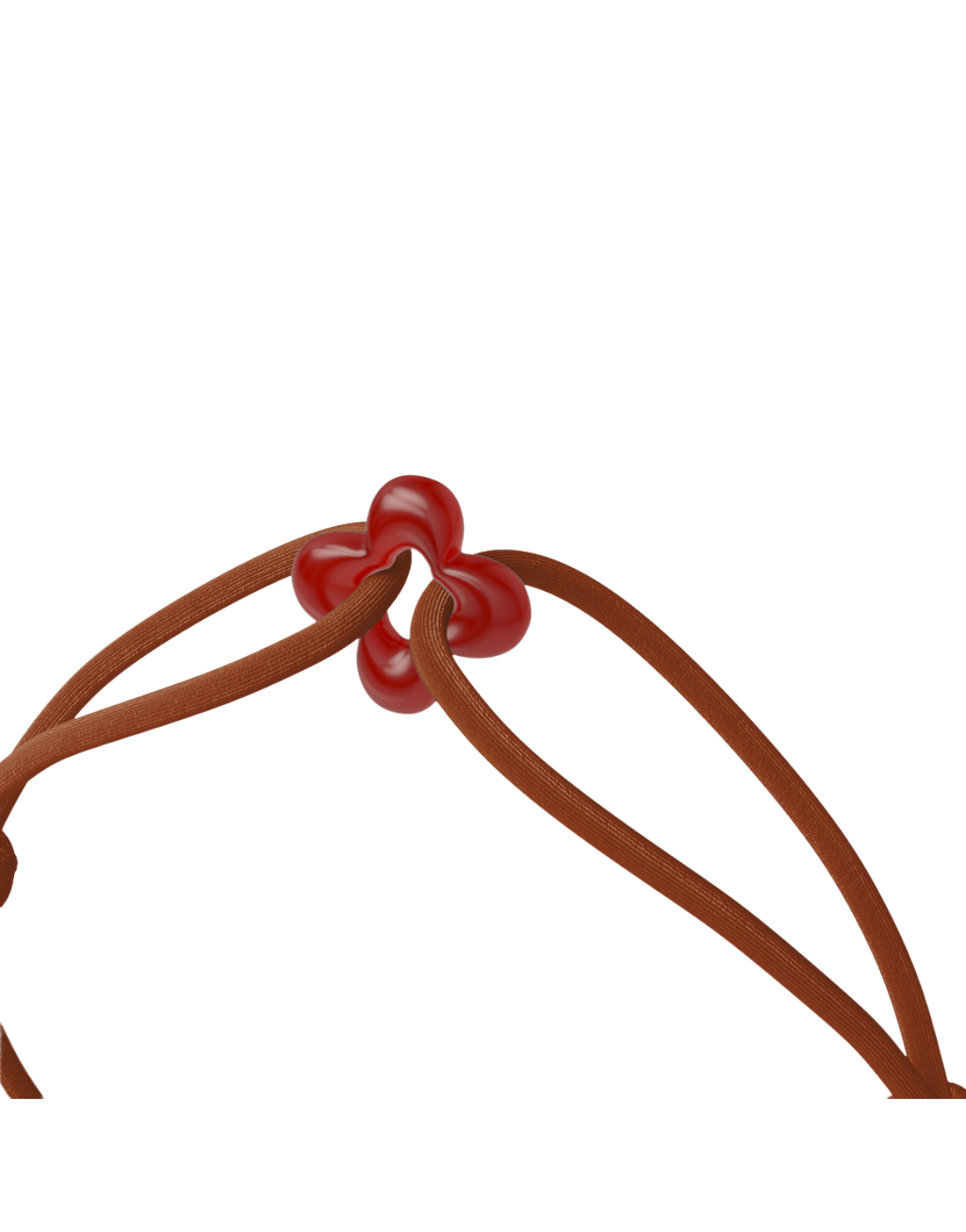 Mini Red Clover Cord Bracelet with Carnelian