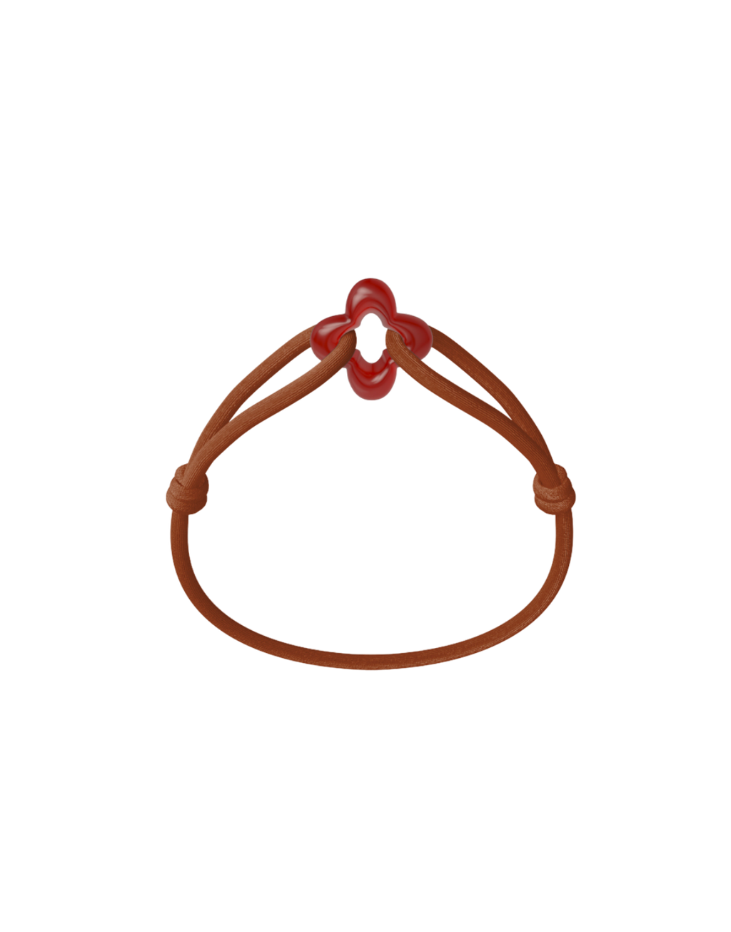 Red Clover Cord Bracelet with Carnelian