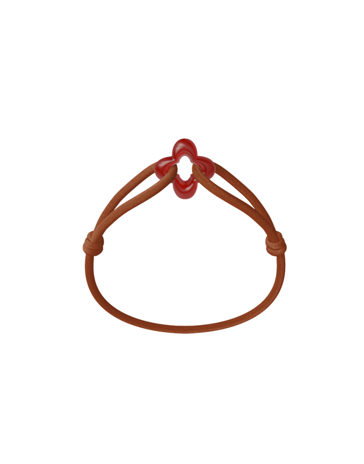 Red Clover Cord Bracelet with Carnelian