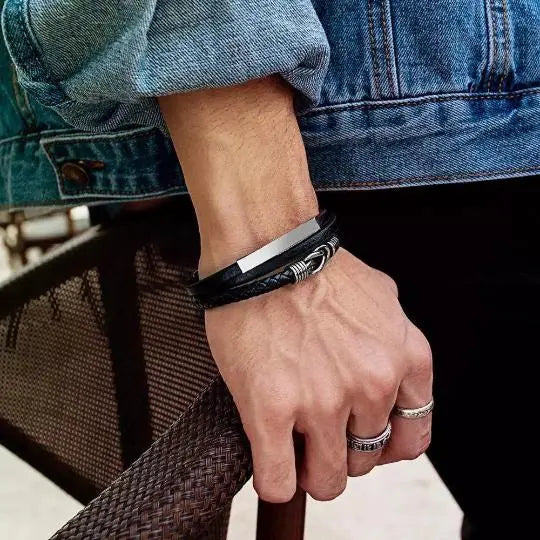 Multi Layer Knot Leather Bracelet