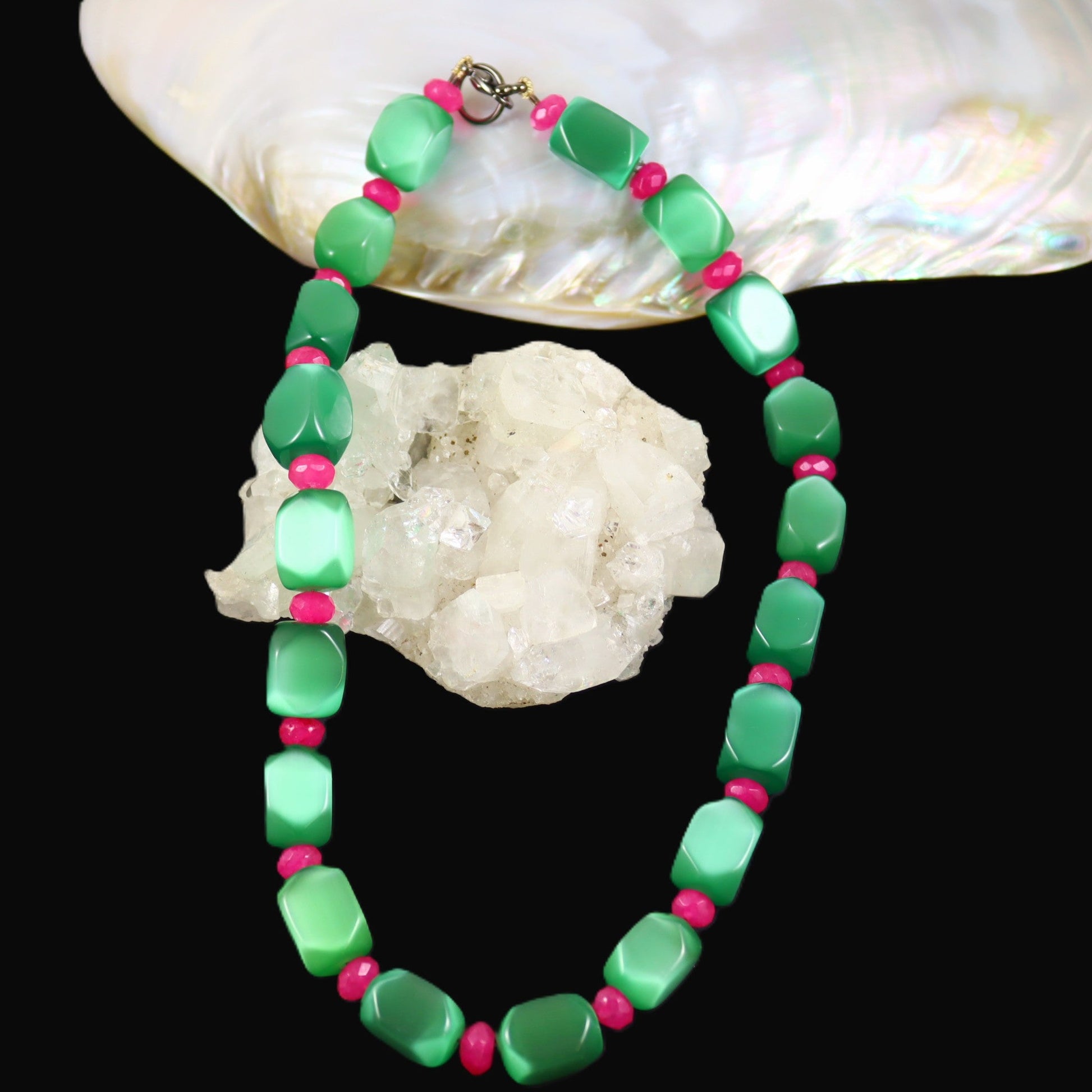 Green and Fuchsia Necklace
