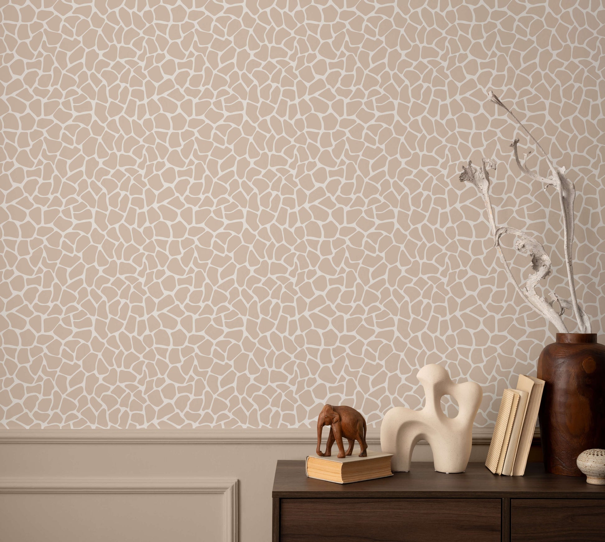 Giraffe Print Wallpaper Modern Minimalist