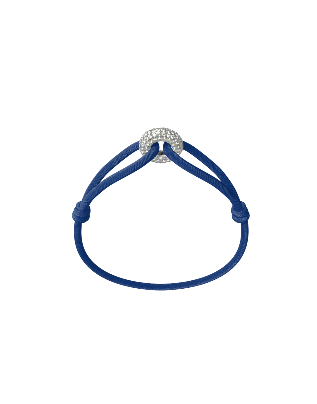 Silver Soho Pavé Cord Bracelet