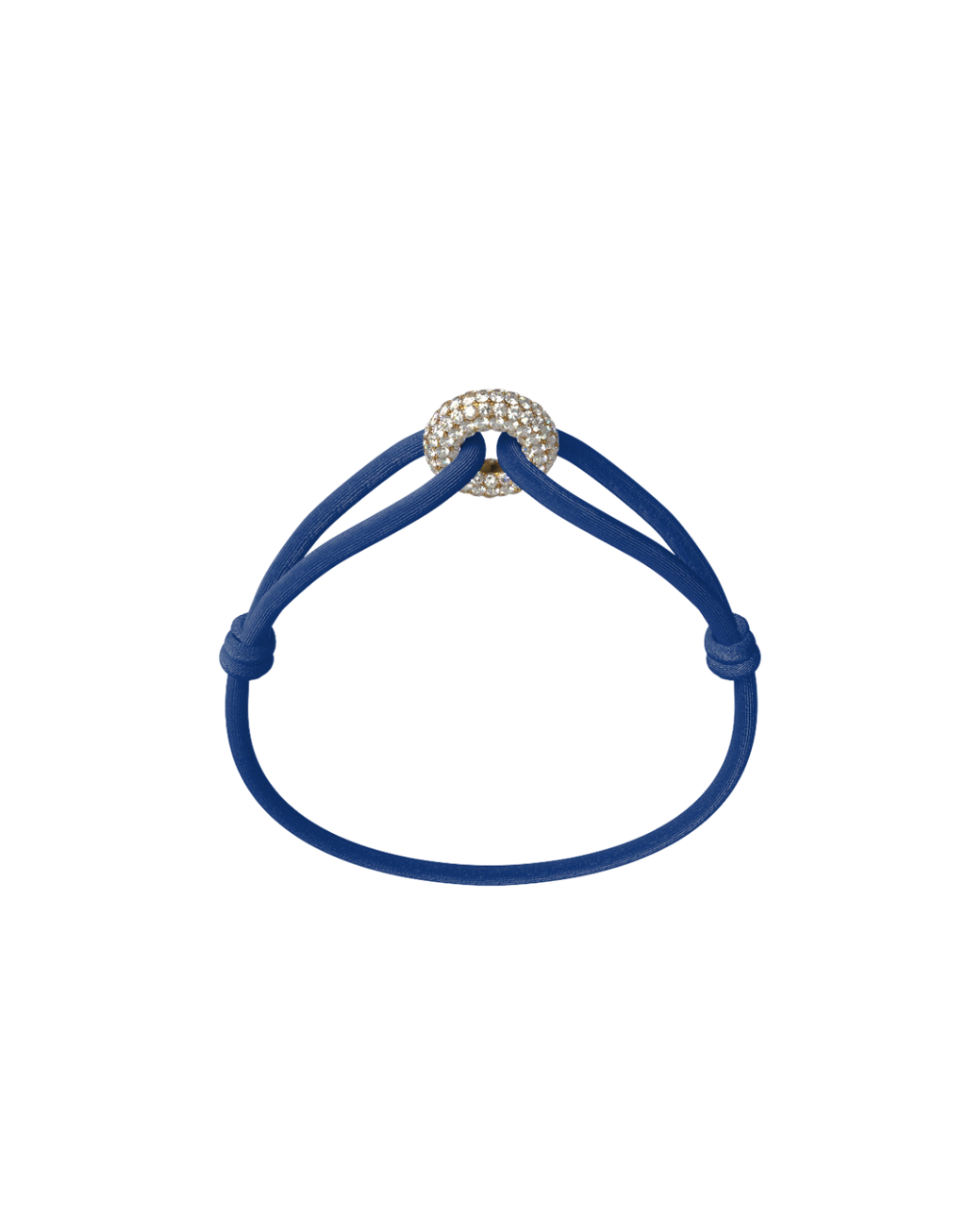 Golden Pave Cord Bracelet with Lab Diamonds