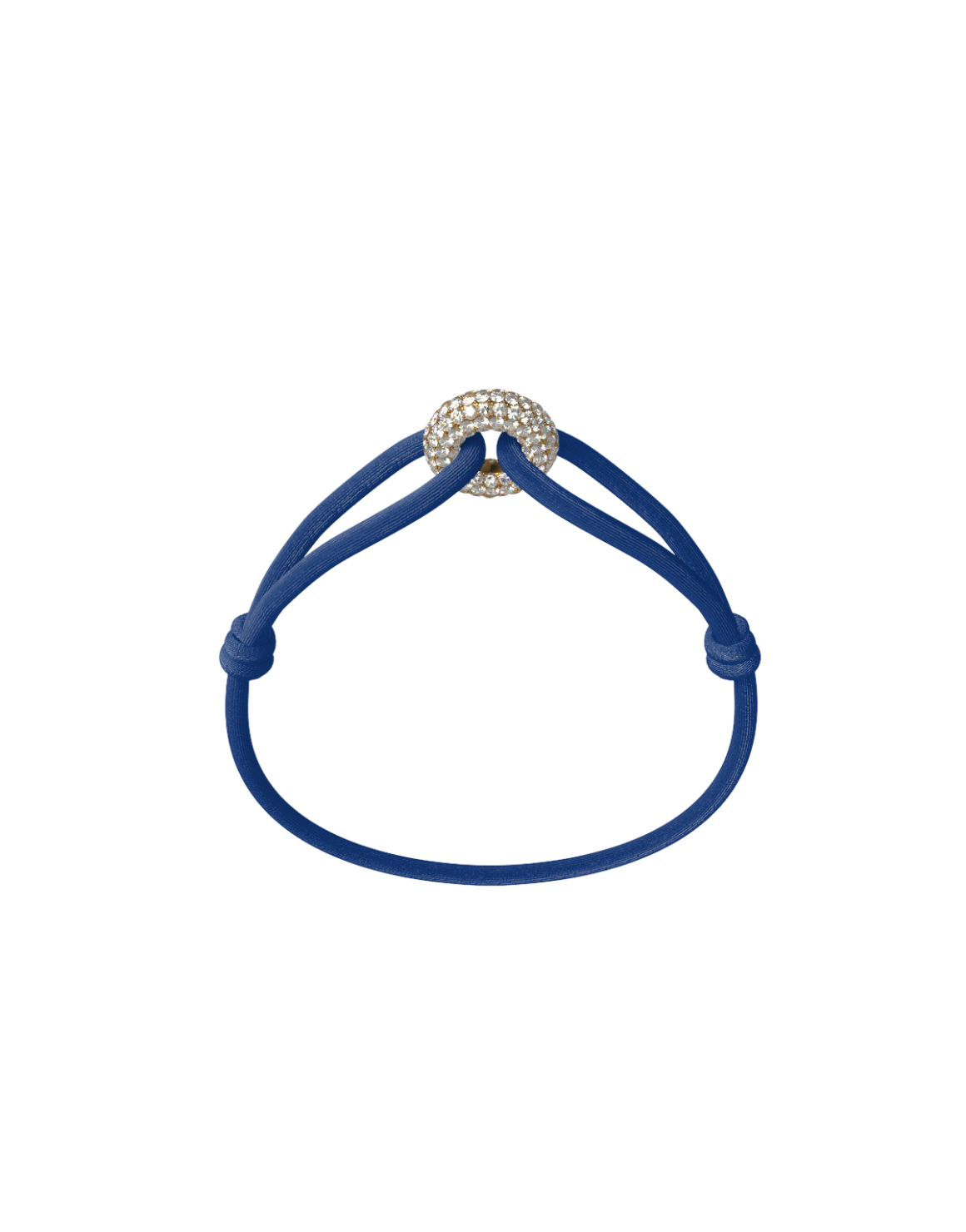 Golden Pave Cord Bracelet with Lab Diamonds