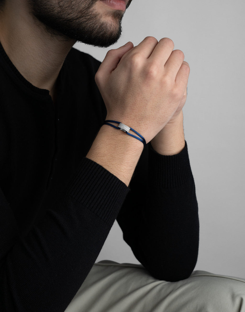 Regent Cord Bracelet in Sterling Silver