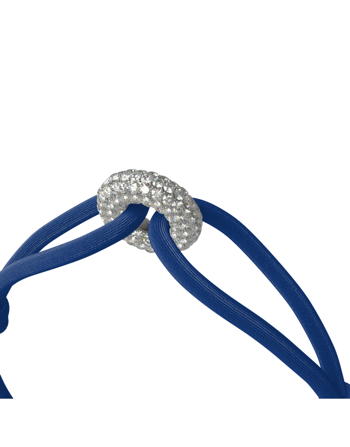 Silver Soho Pavé Cord Bracelet
