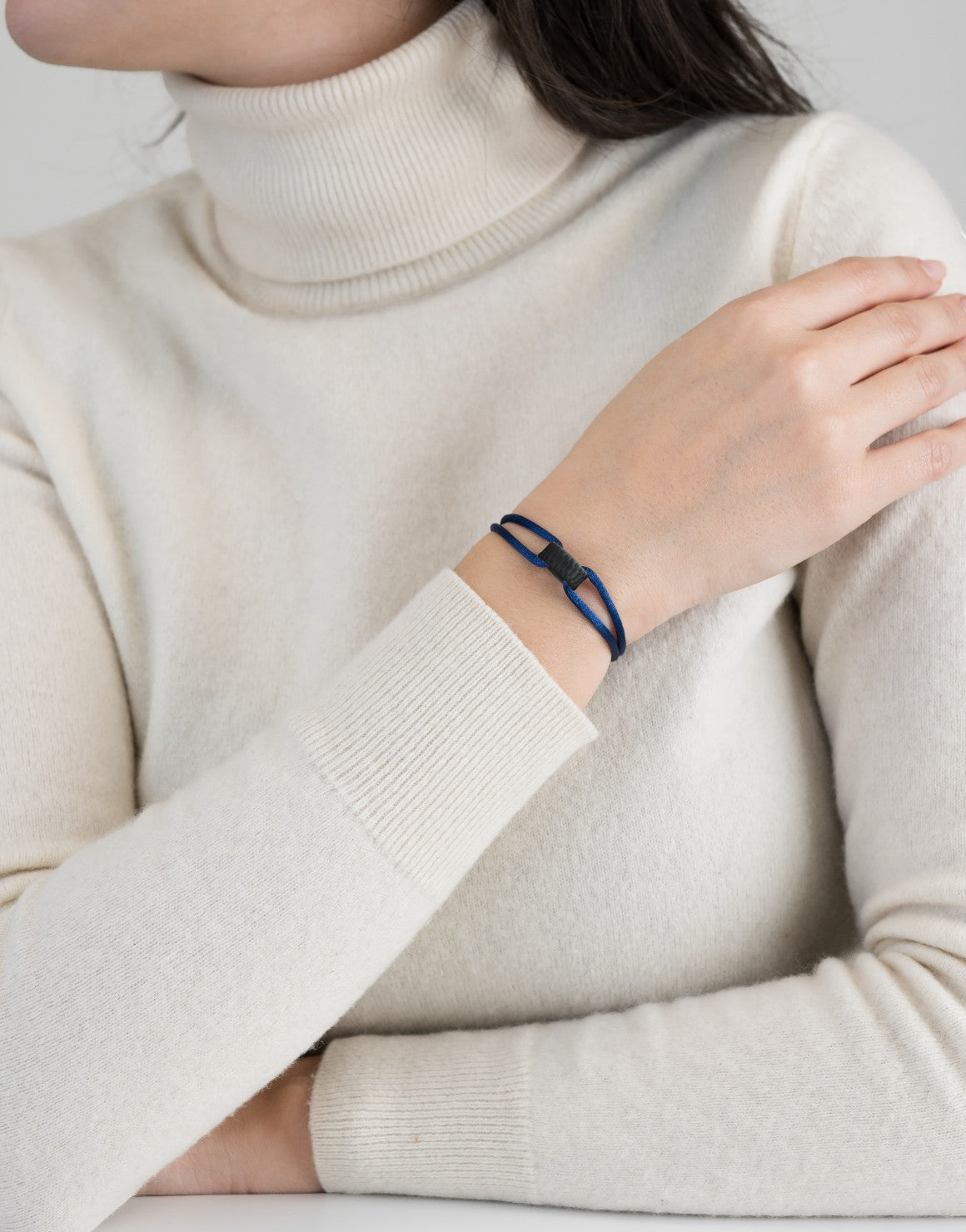 Carbon Regent Cord Bracelet