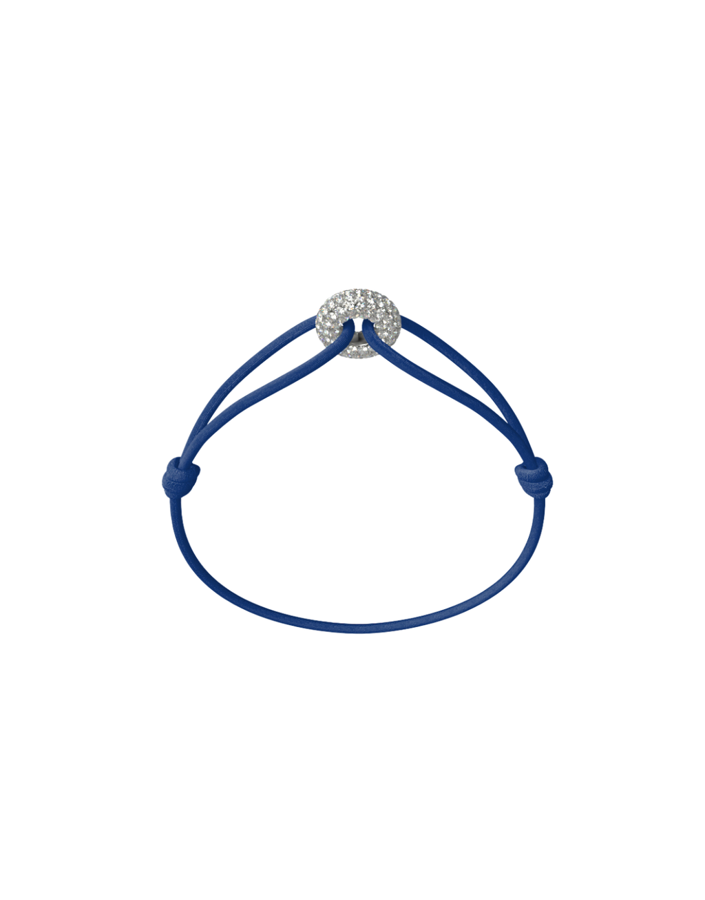 Mini Silver Soho Pavé Cord Bracelet