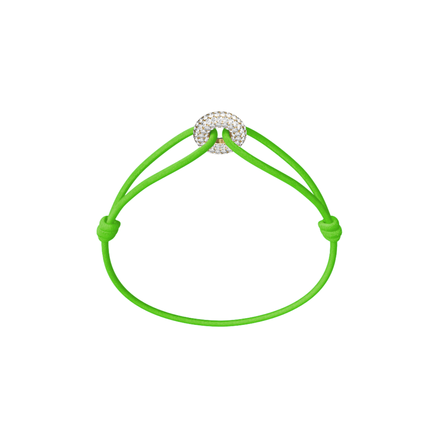 Mini Golden Soho Pave Cord Bracelet