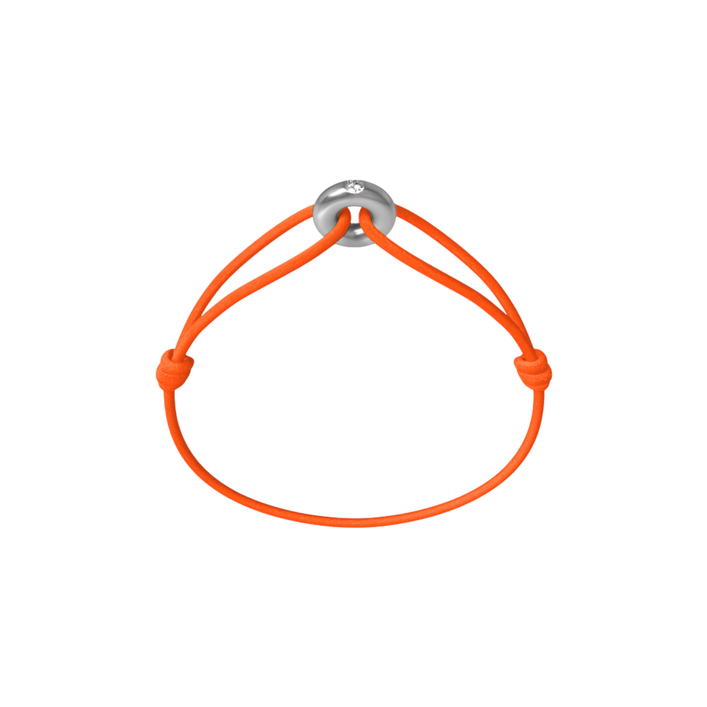Mini Silver Diamond Cord Bracelet