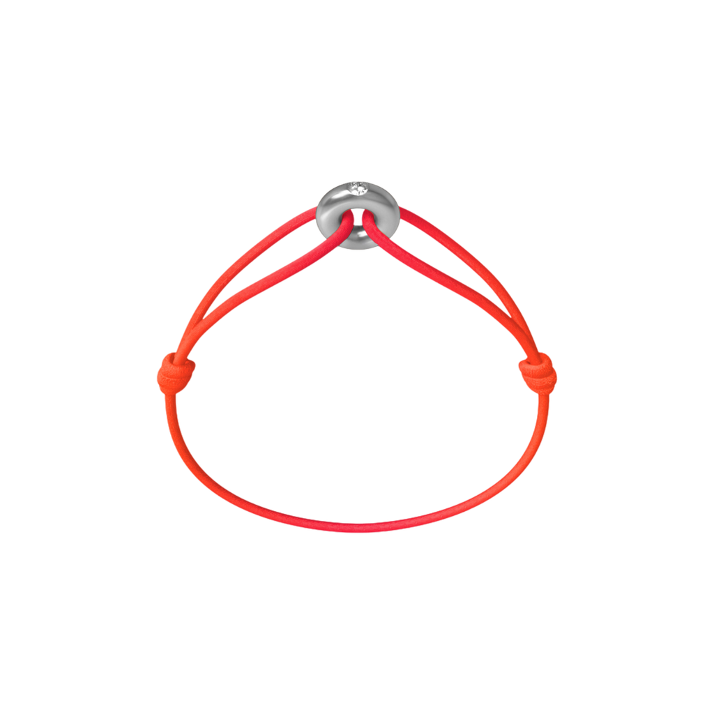 Mini Silver Diamond Cord Bracelet