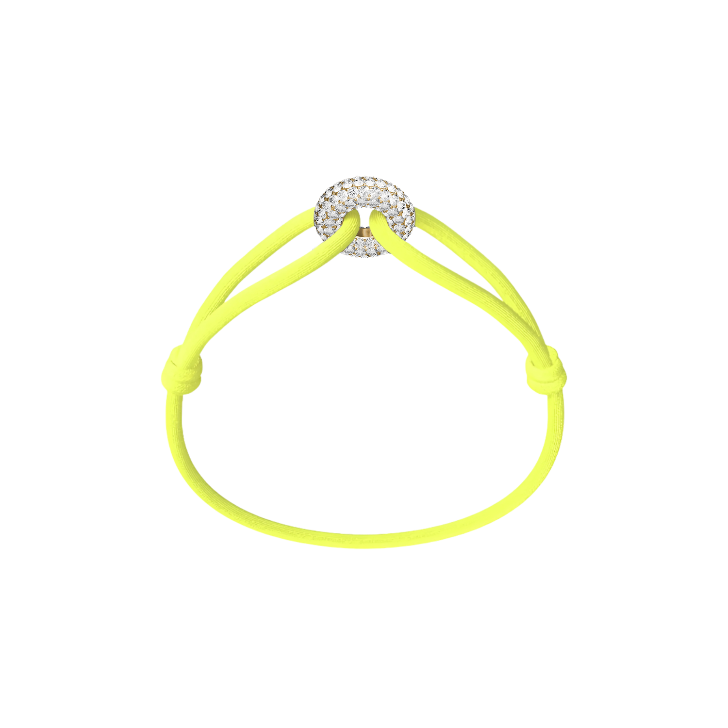 Golden Pave Cord Bracelet with Lab Diamonds