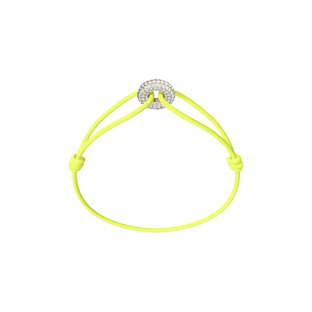 Mini Golden Soho Pave Cord Bracelet