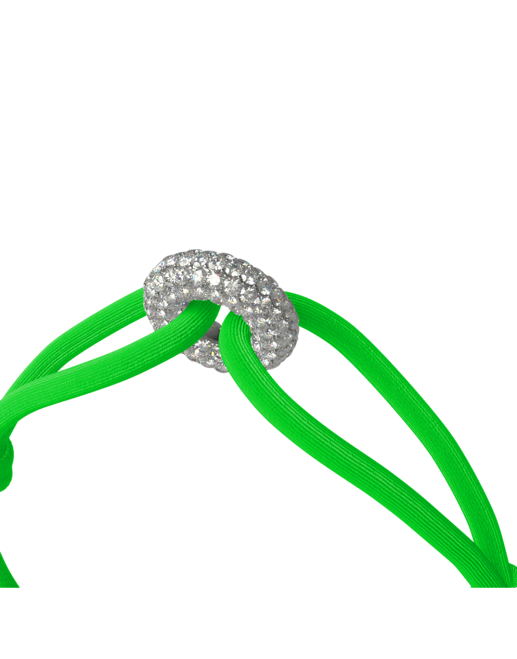 Silver Soho Pavé Cord Bracelet