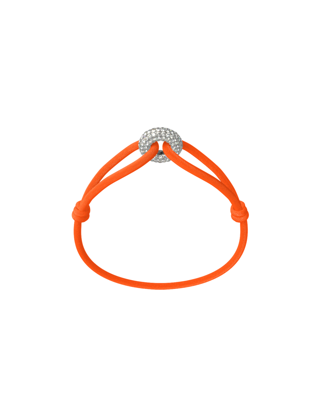 Silver Soho Pavé Cord Bracelet