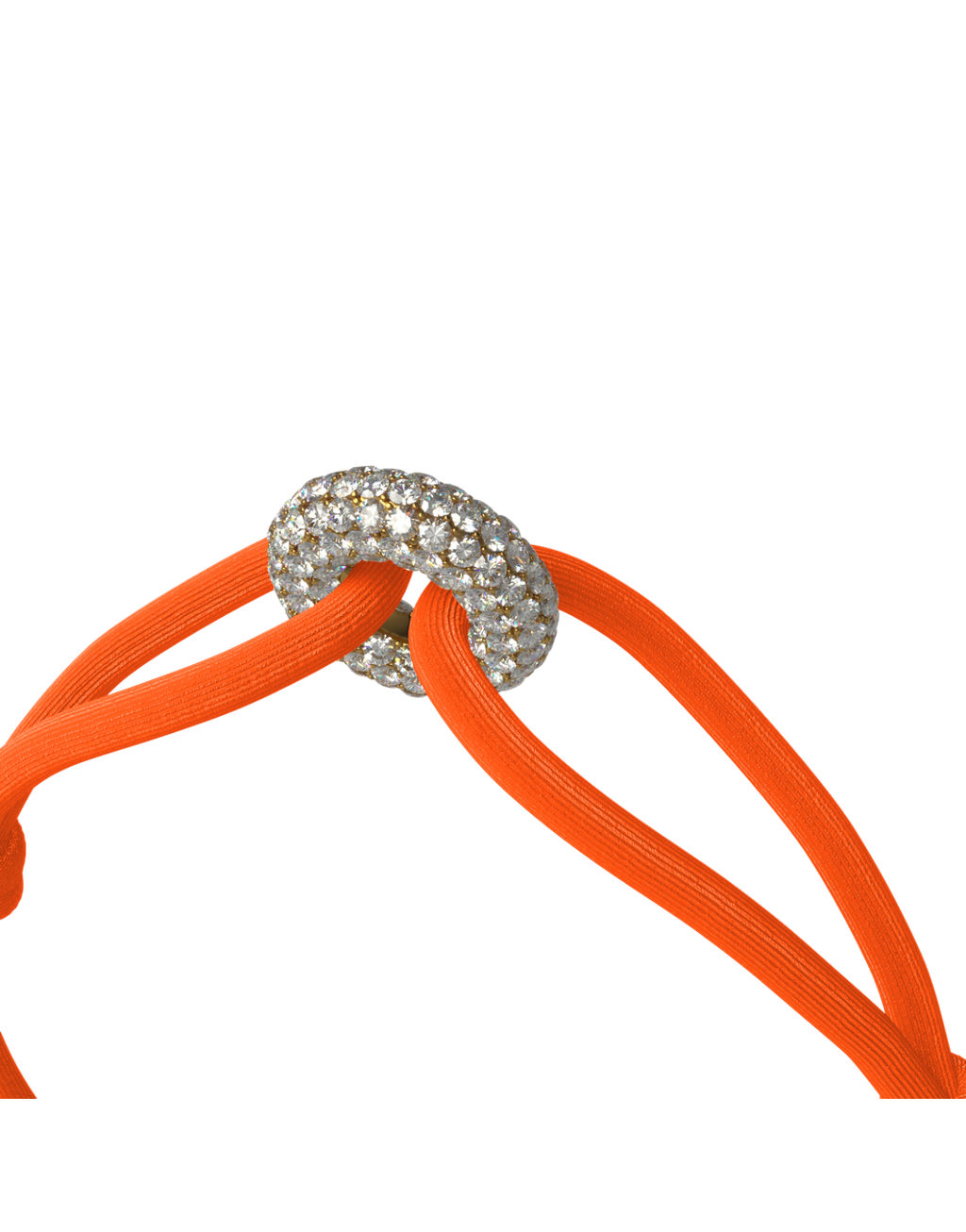 Golden Pave Cord Bracelet with Lab Diamonds