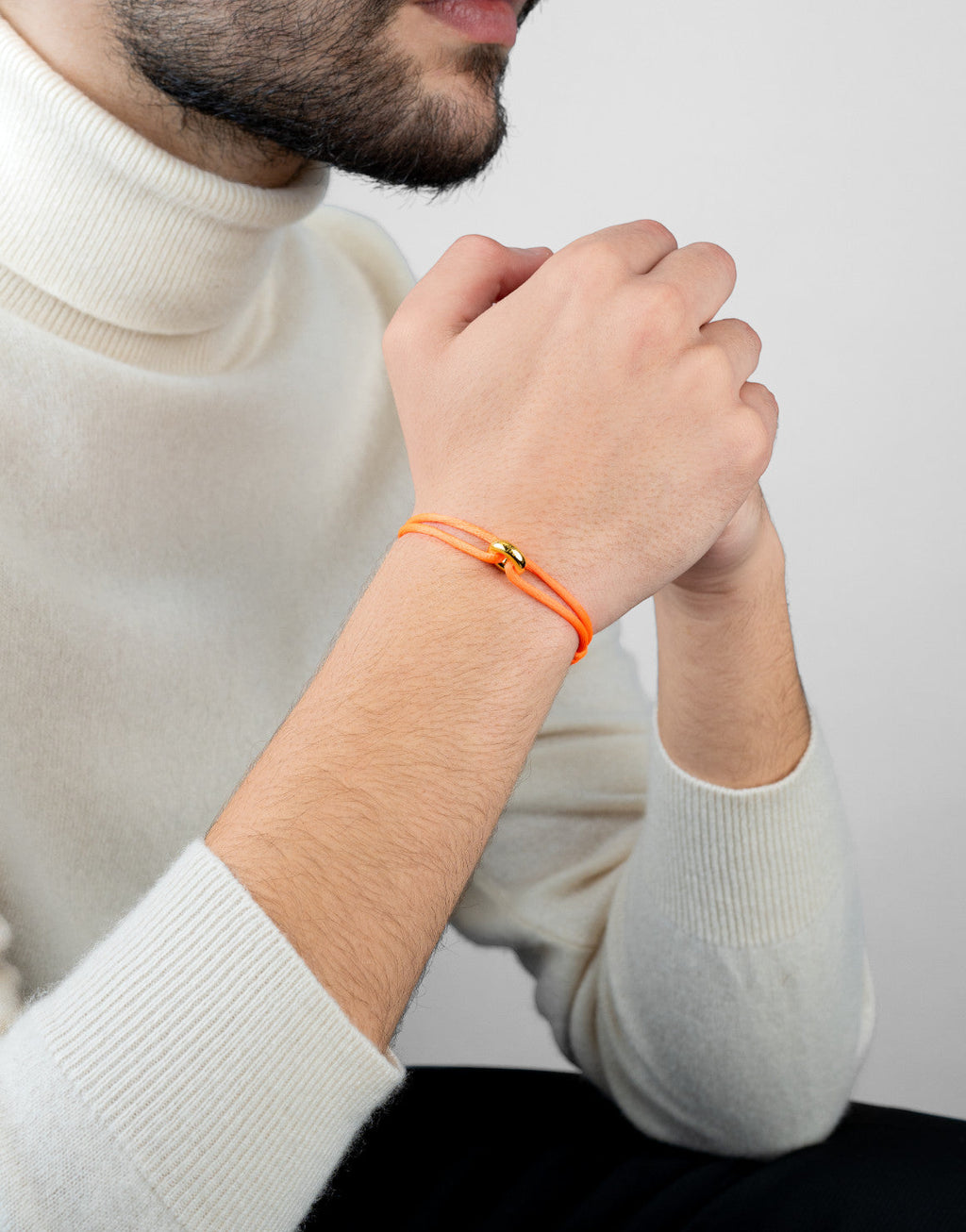 Golden Cord Bracelet Handcrafted in Sterling Silver