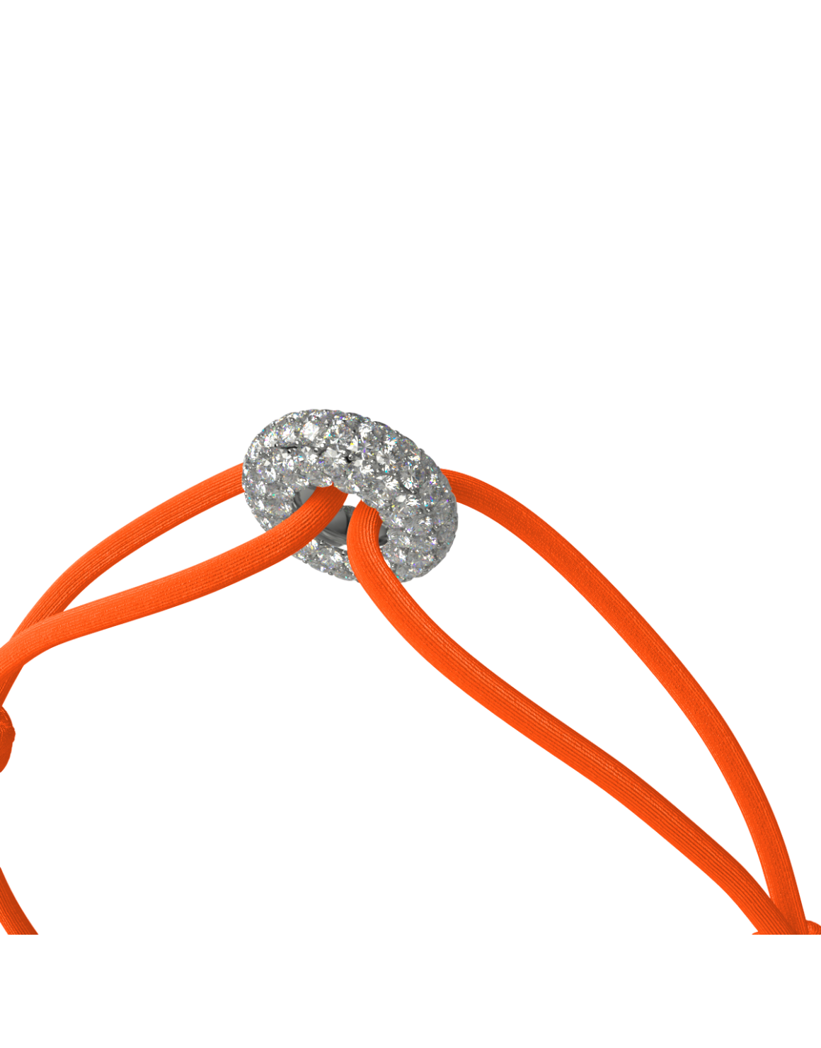 Mini Silver Soho Pavé Cord Bracelet