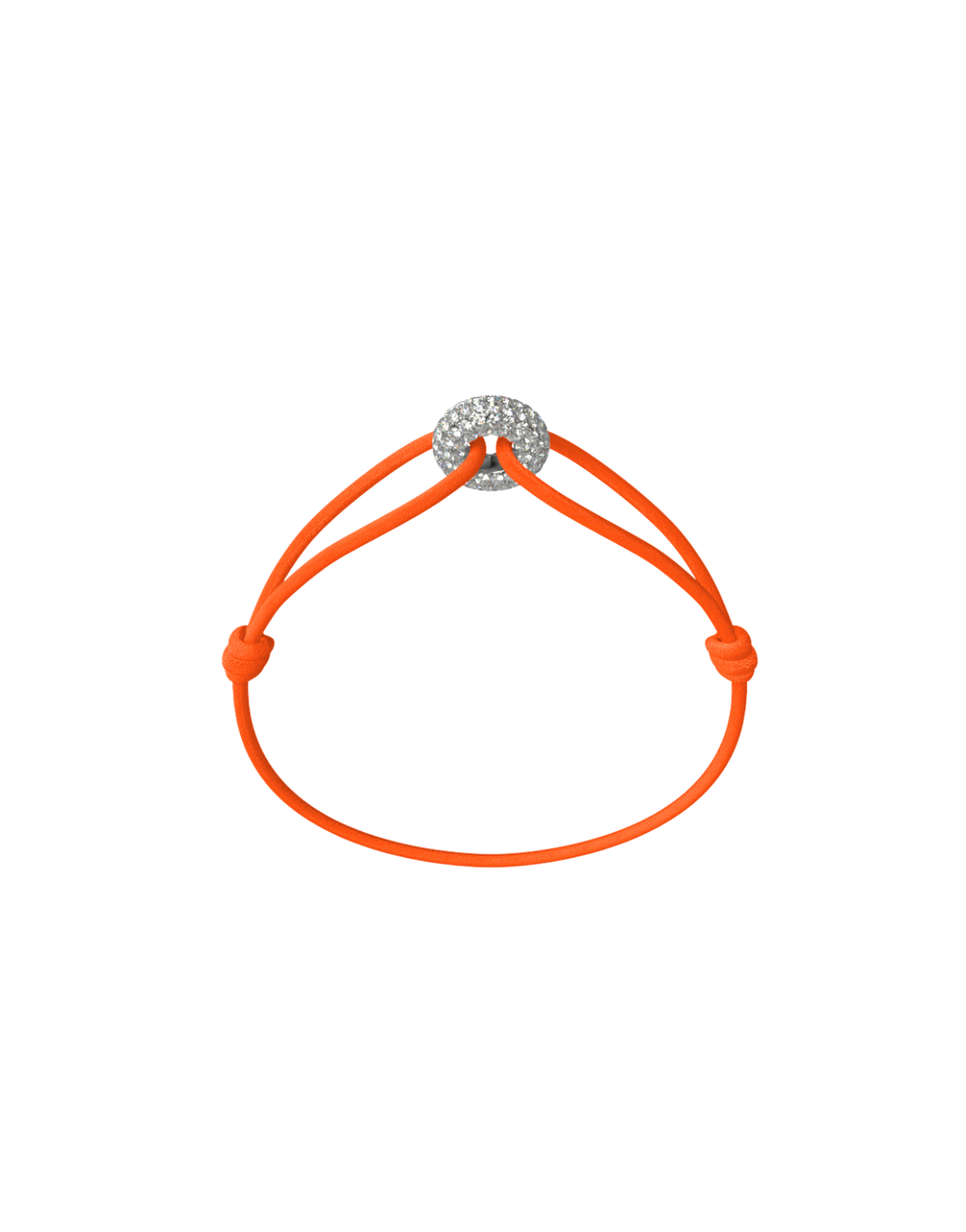 Mini Silver Soho Pavé Cord Bracelet