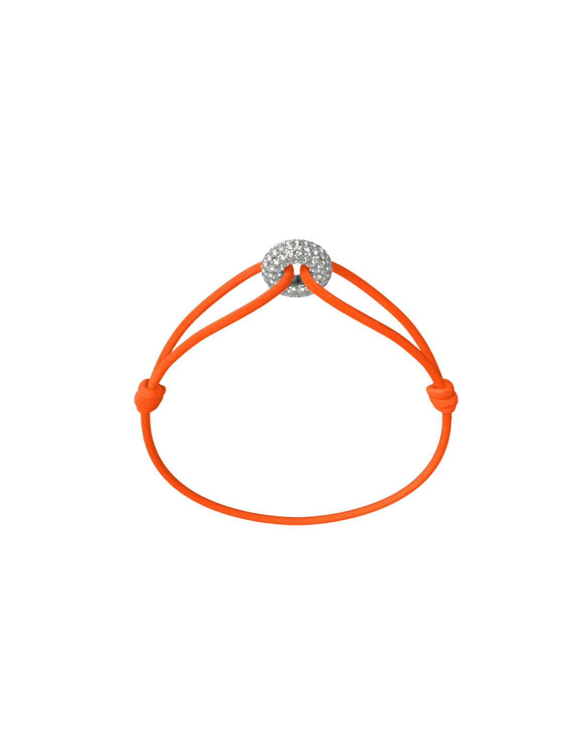 Mini Silver Soho Pavé Cord Bracelet