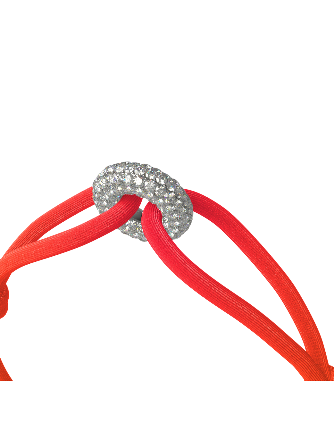 Silver Soho Pavé Cord Bracelet