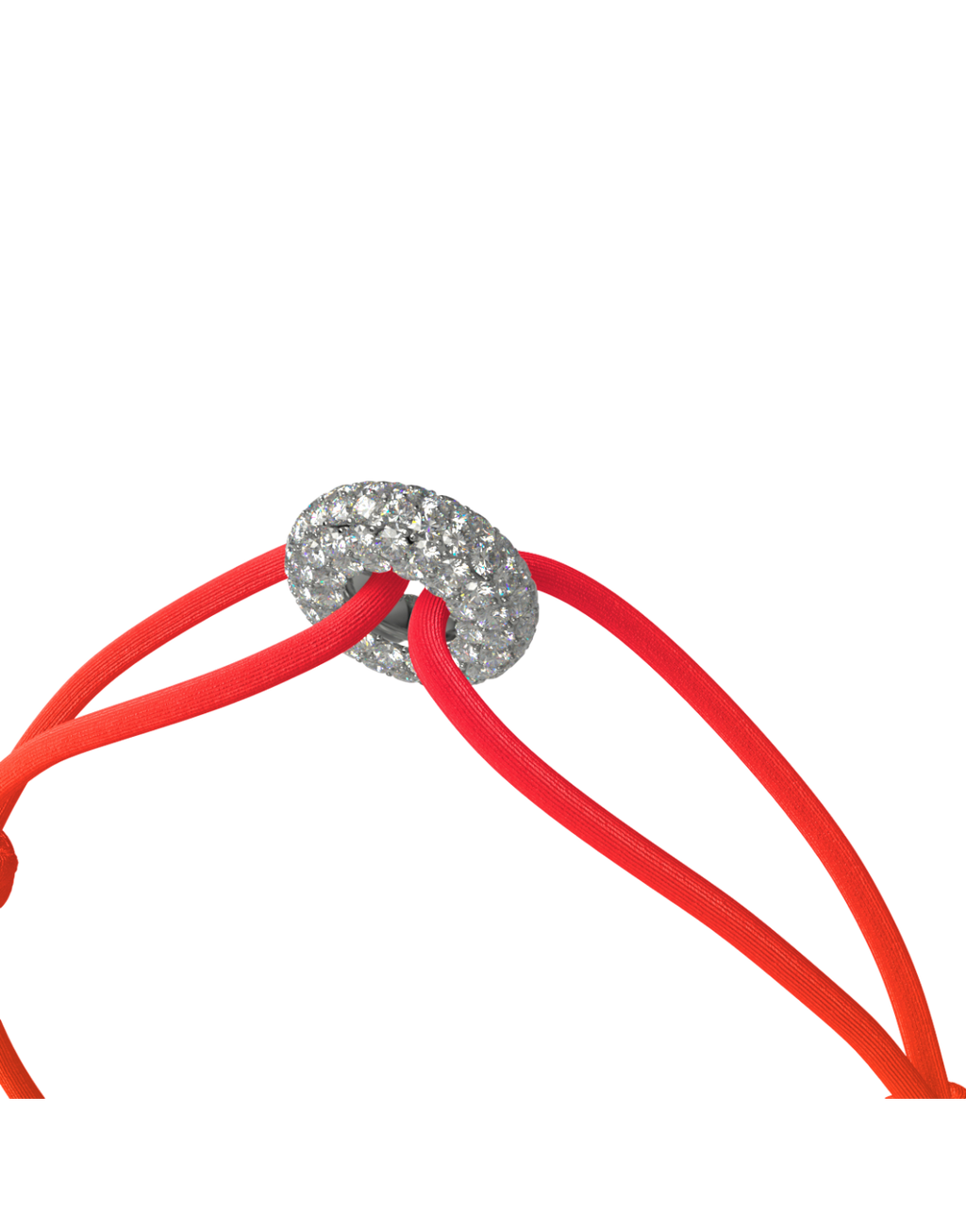 Mini Silver Soho Pavé Cord Bracelet