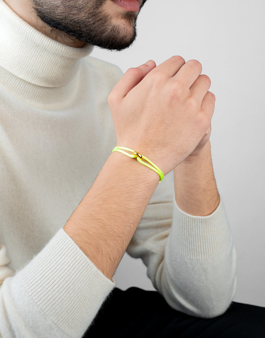 Golden Cord Bracelet Handcrafted in Sterling Silver