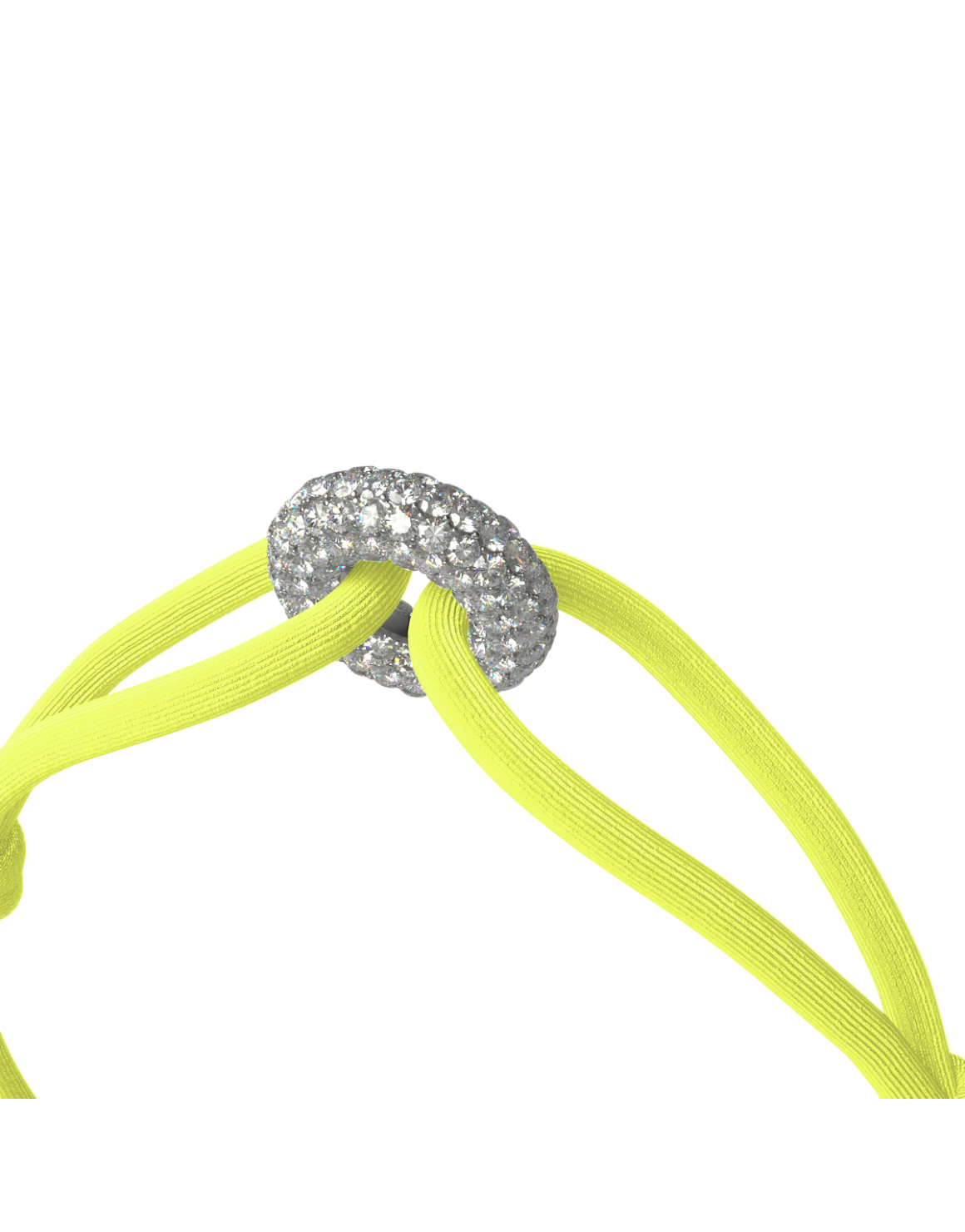 Silver Soho Pavé Cord Bracelet