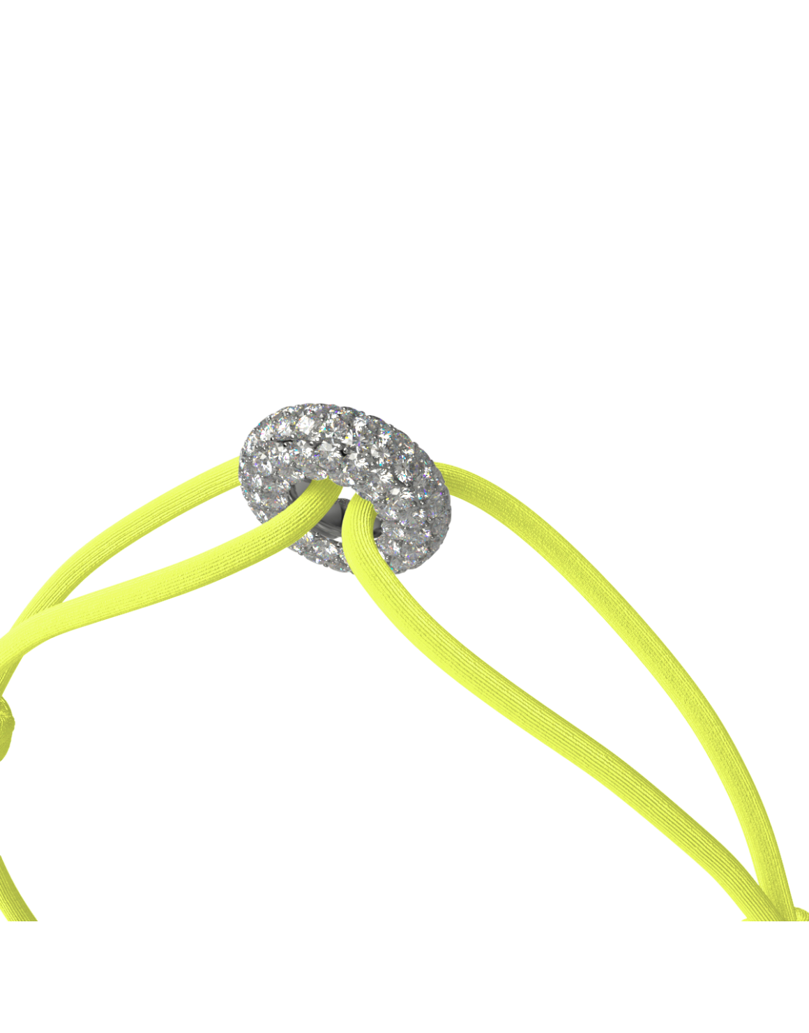 Mini Silver Soho Pavé Cord Bracelet