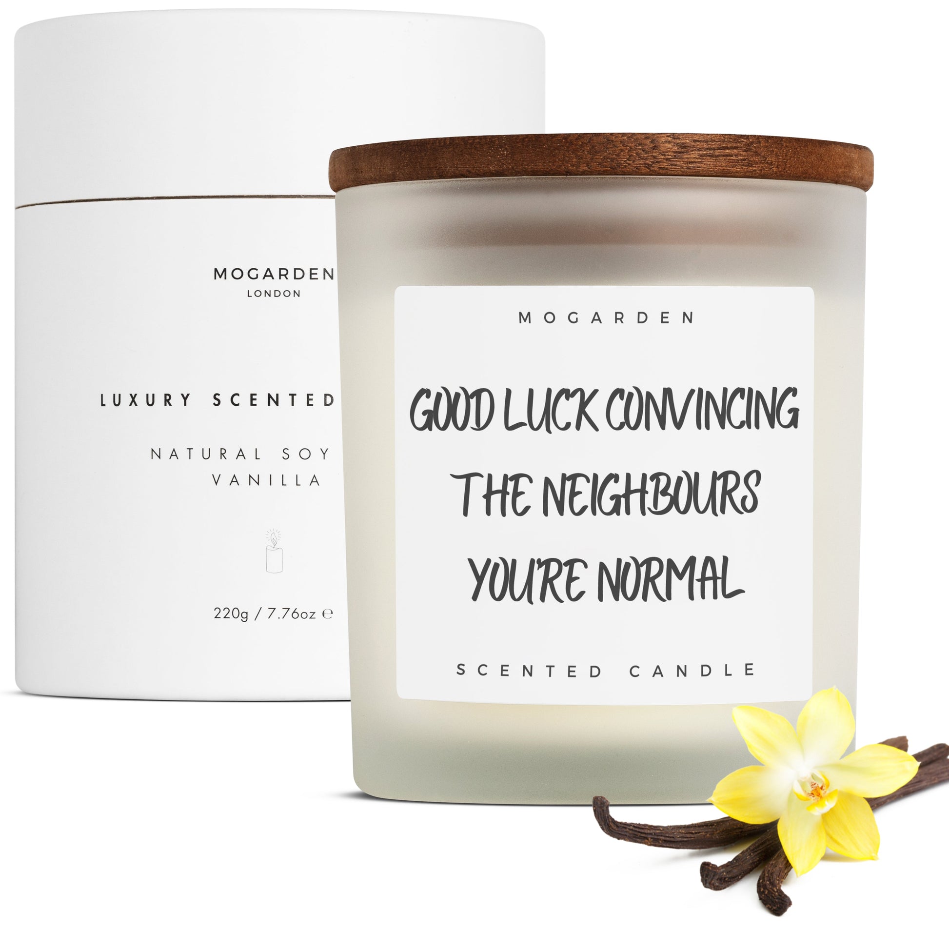 Vanilla Amber Soy Candle New Home Gift 220g