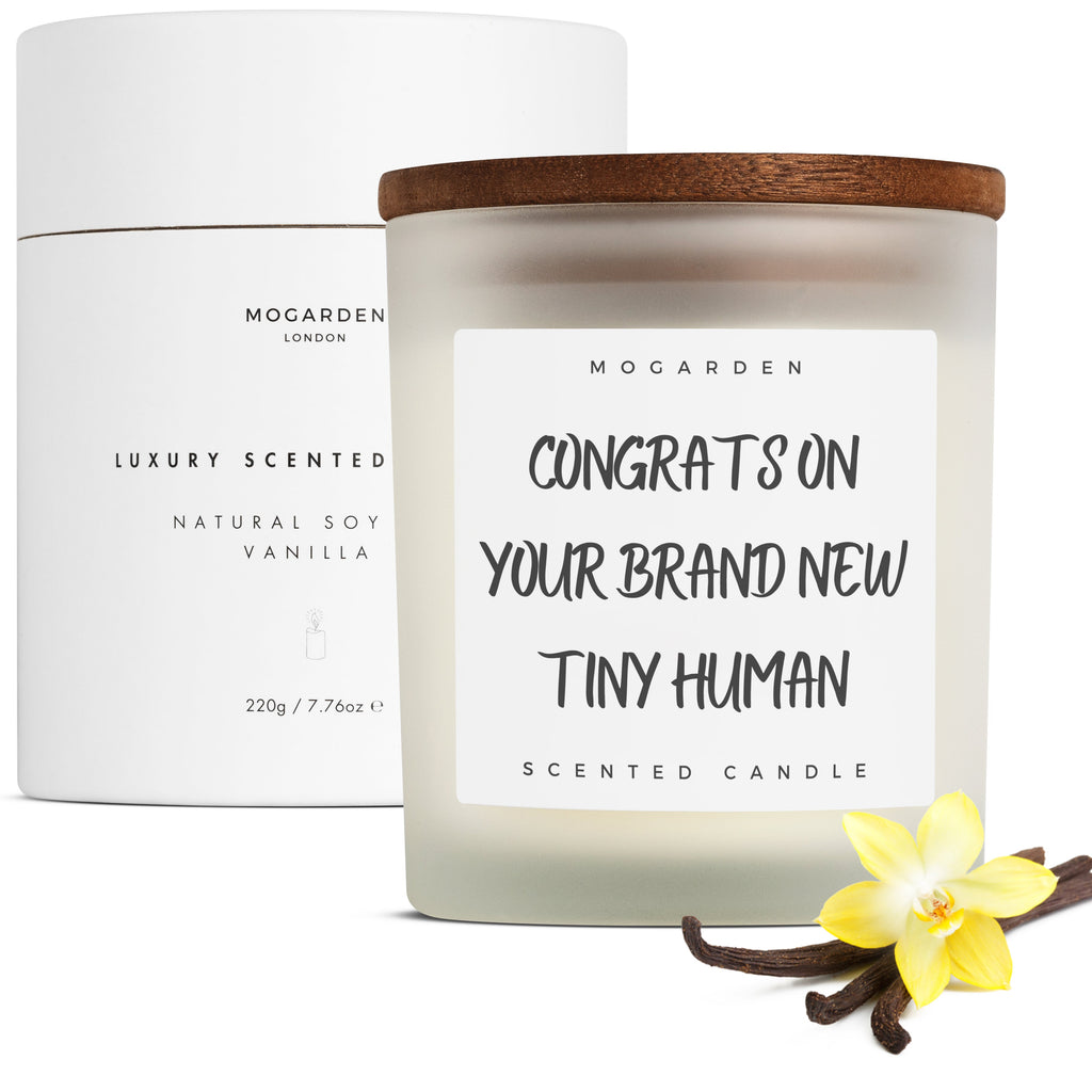 Luxury Vanilla Soy Candle for Mum to Be and New Mum Gifts