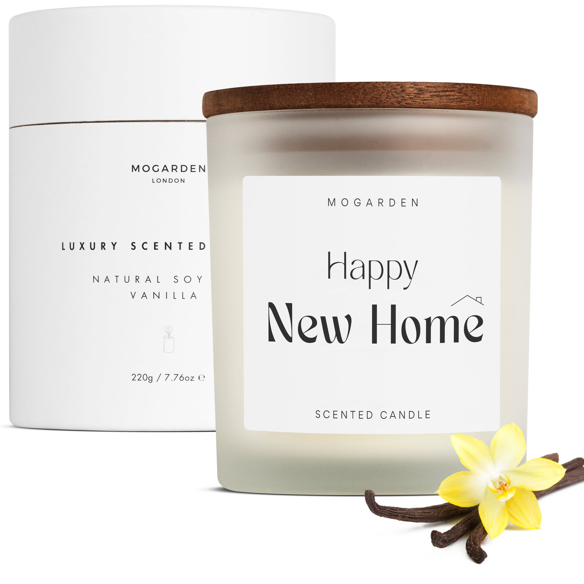 Vanilla Amber Soy Candle 220g New Home Gift