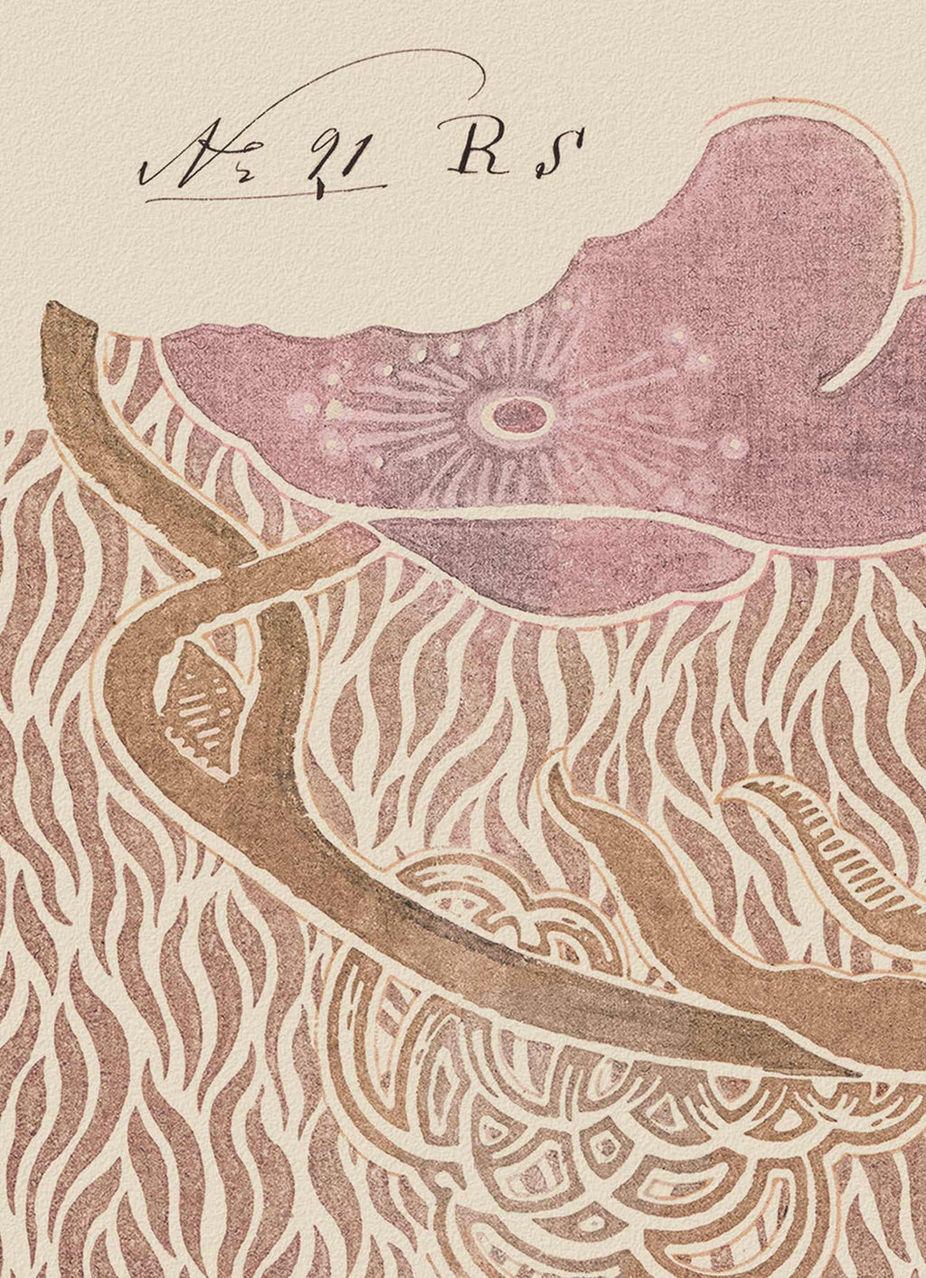 Nouveau Love Vintage Archive Poster Print