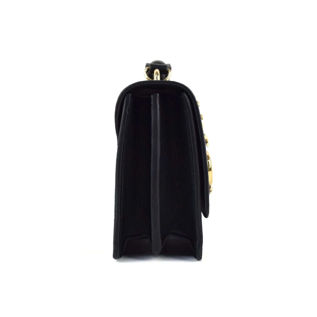 Nova Star Studded Handbag in Black and Gold