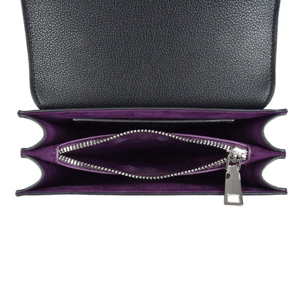 Nova Star Studded Crossbody Bag in Black and Silver