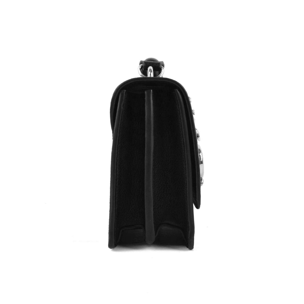 Nova Star Studded Crossbody Bag in Black and Silver
