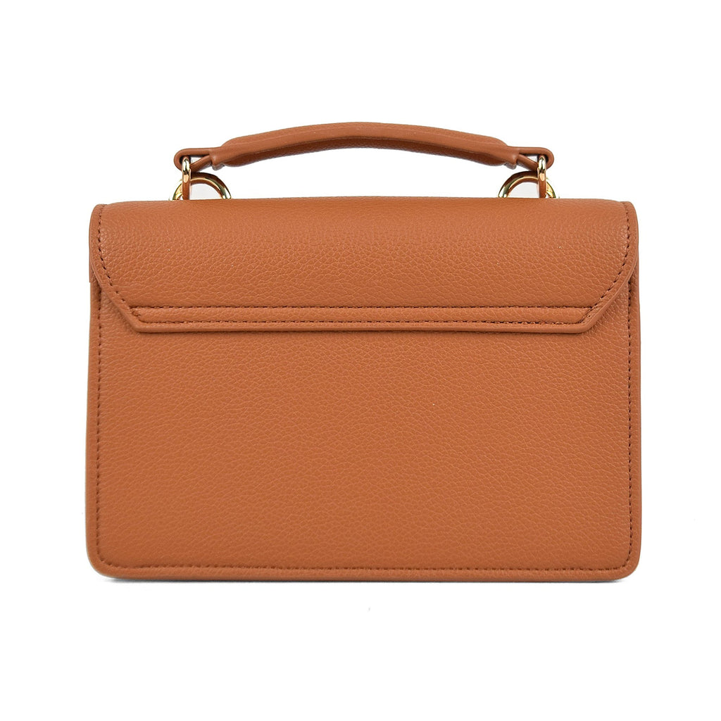 Nova Star Studded Crossbody Bag in Tan and Gold