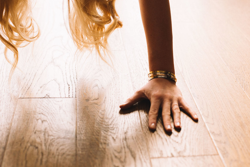 Choose Joy Bracelet – Adjustable & Engraved Stainless Steel by Olla at www.brixbailey.com