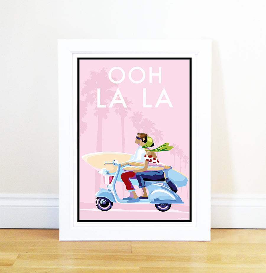 Ooh La La Vintage Style Retro Quote Poster Print
