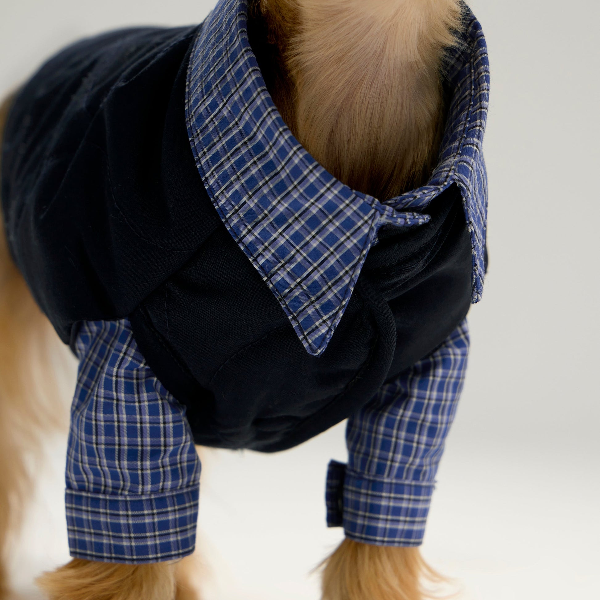 Blue Plaid Cotton Shirt