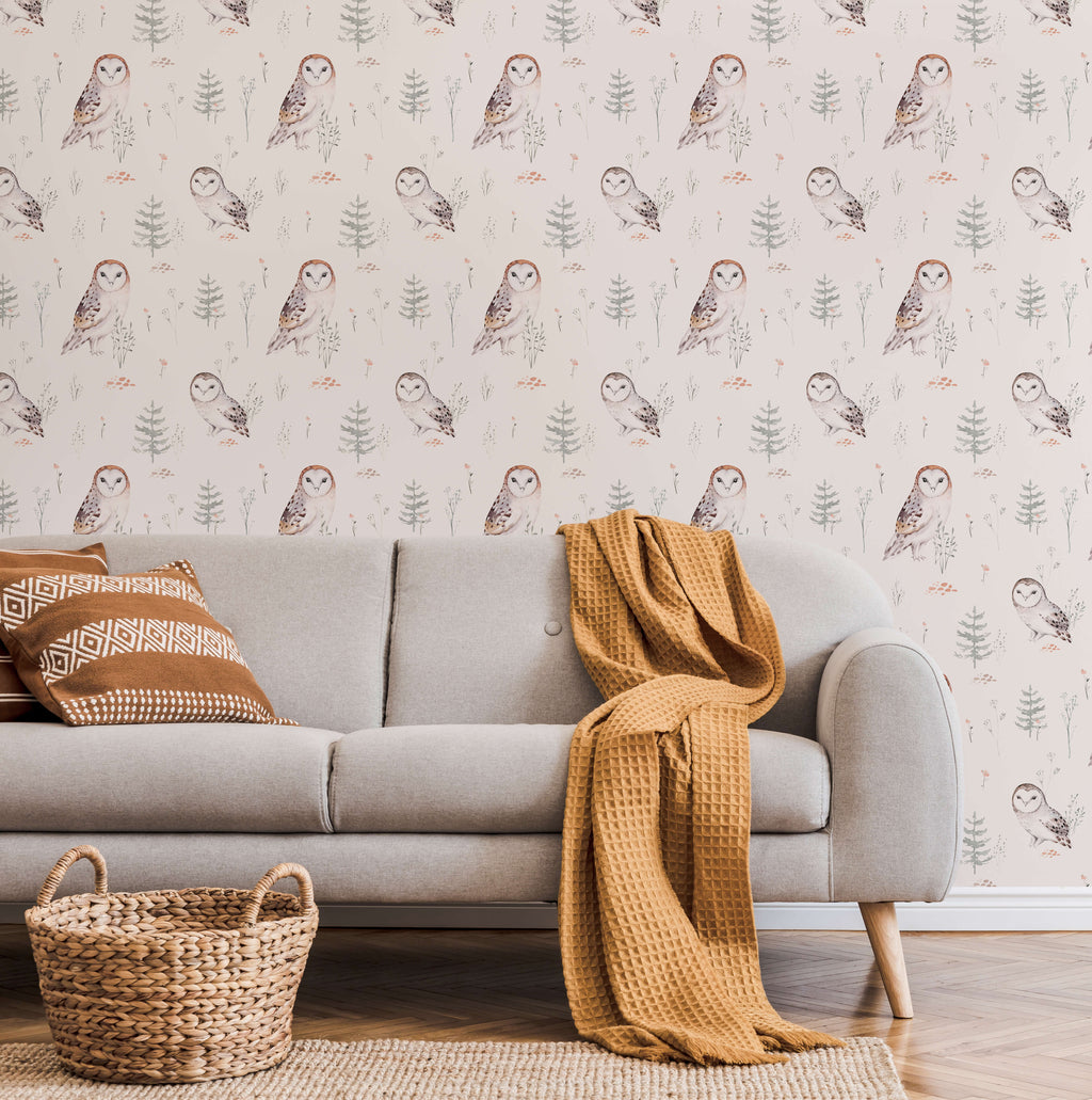 Barn Owl Watercolour Wallpaper
