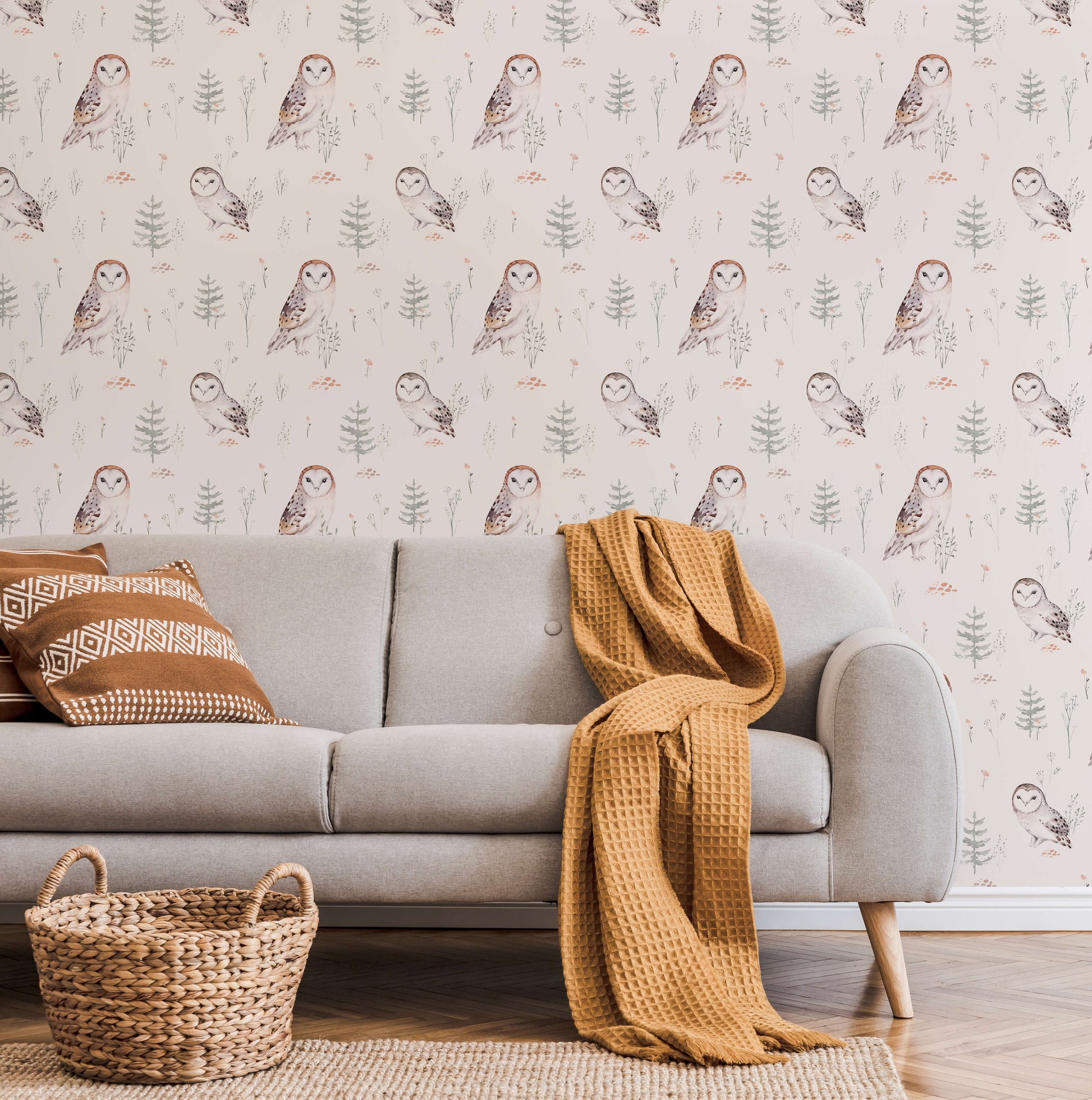 Barn Owl Watercolour Wallpaper