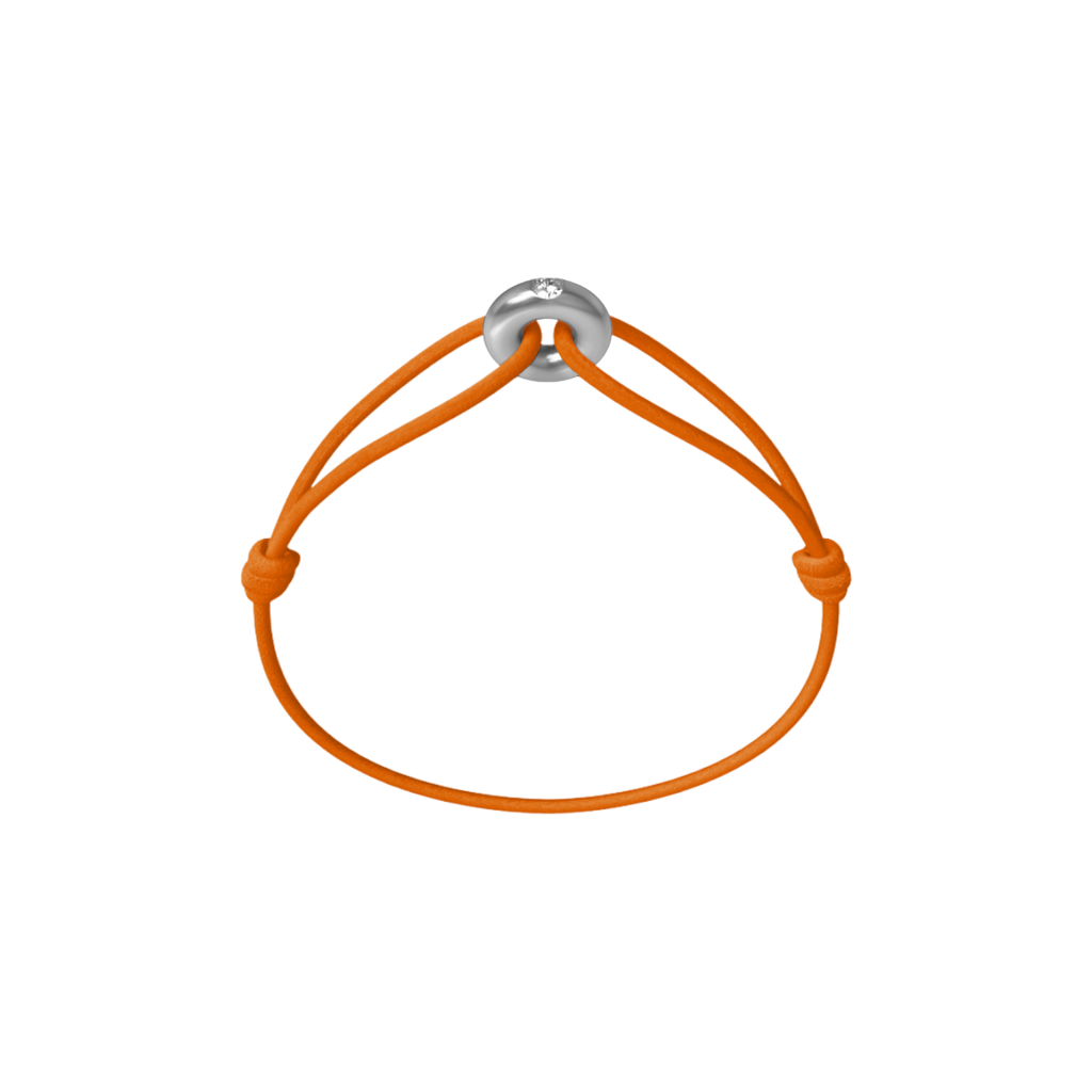 Mini Silver Diamond Cord Bracelet