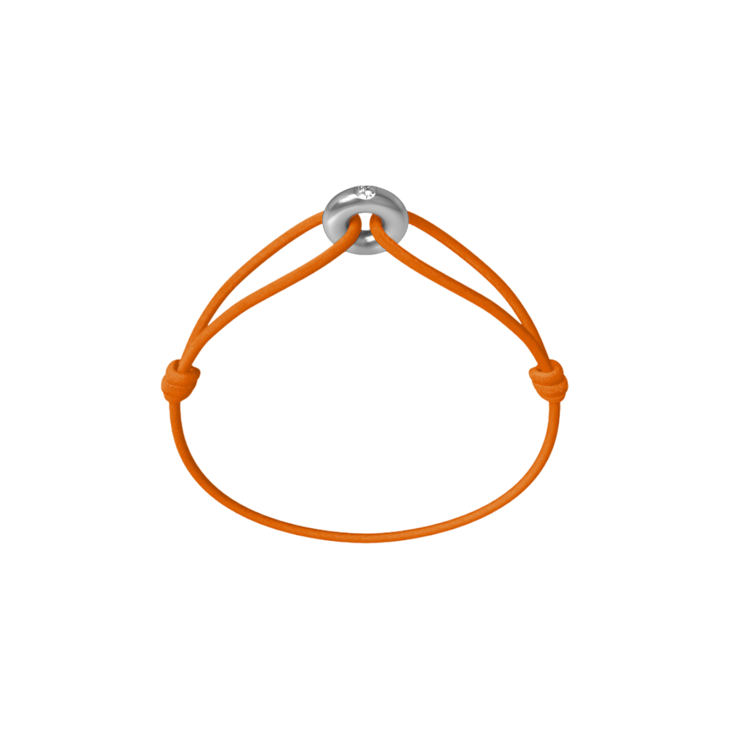 Mini Silver Diamond Cord Bracelet