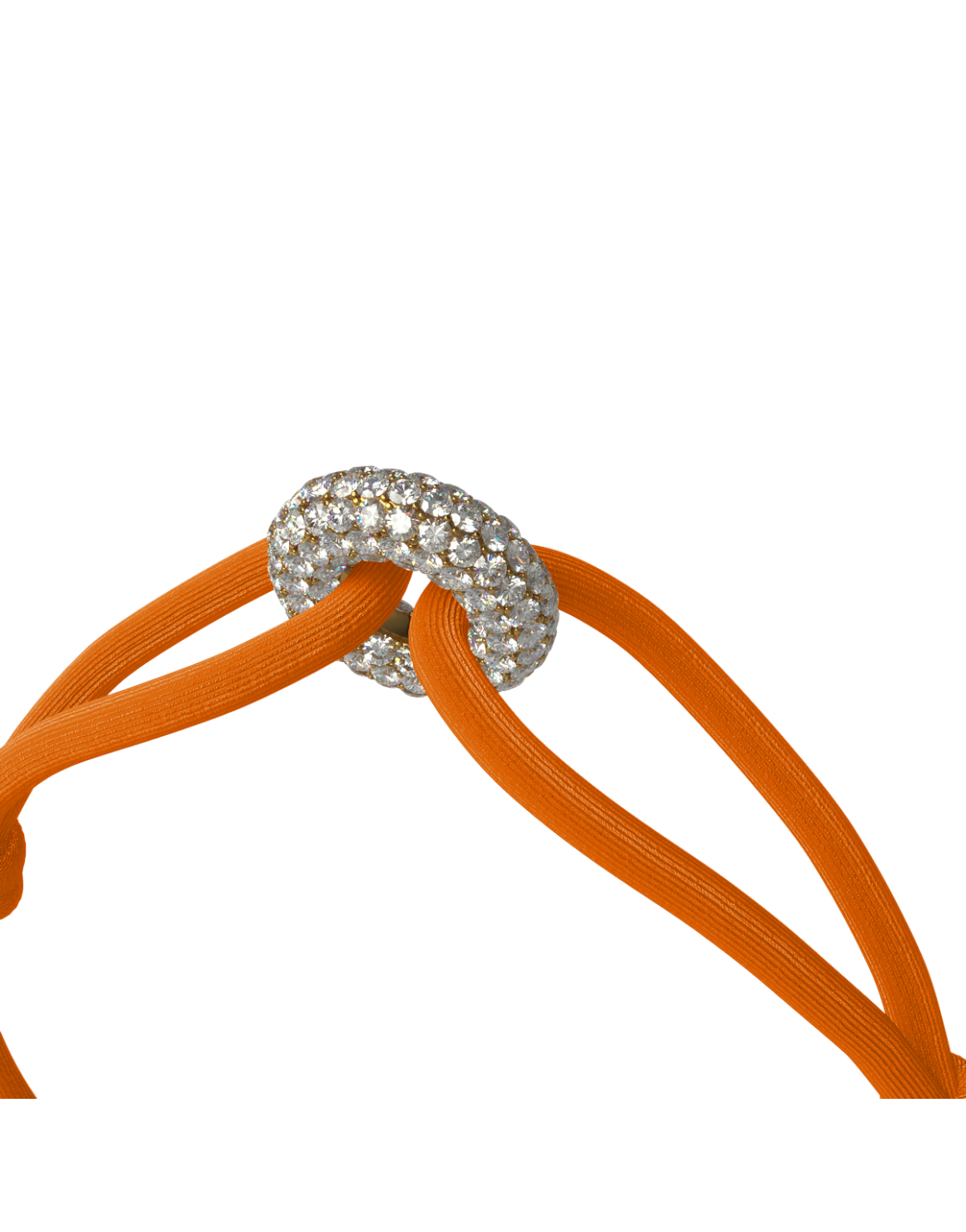 Golden Pave Cord Bracelet with Lab Diamonds
