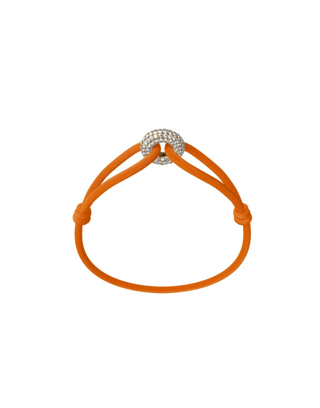 Golden Pave Cord Bracelet with Lab Diamonds