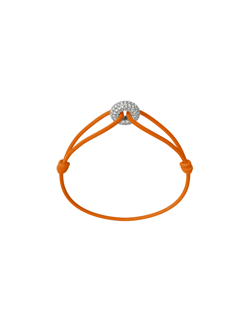 Mini Silver Soho Pavé Cord Bracelet