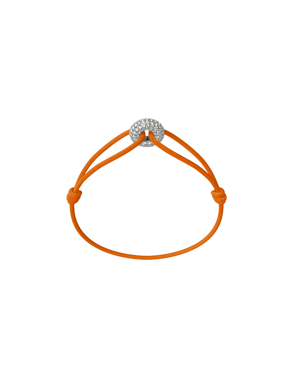 Mini Silver Soho Pavé Cord Bracelet