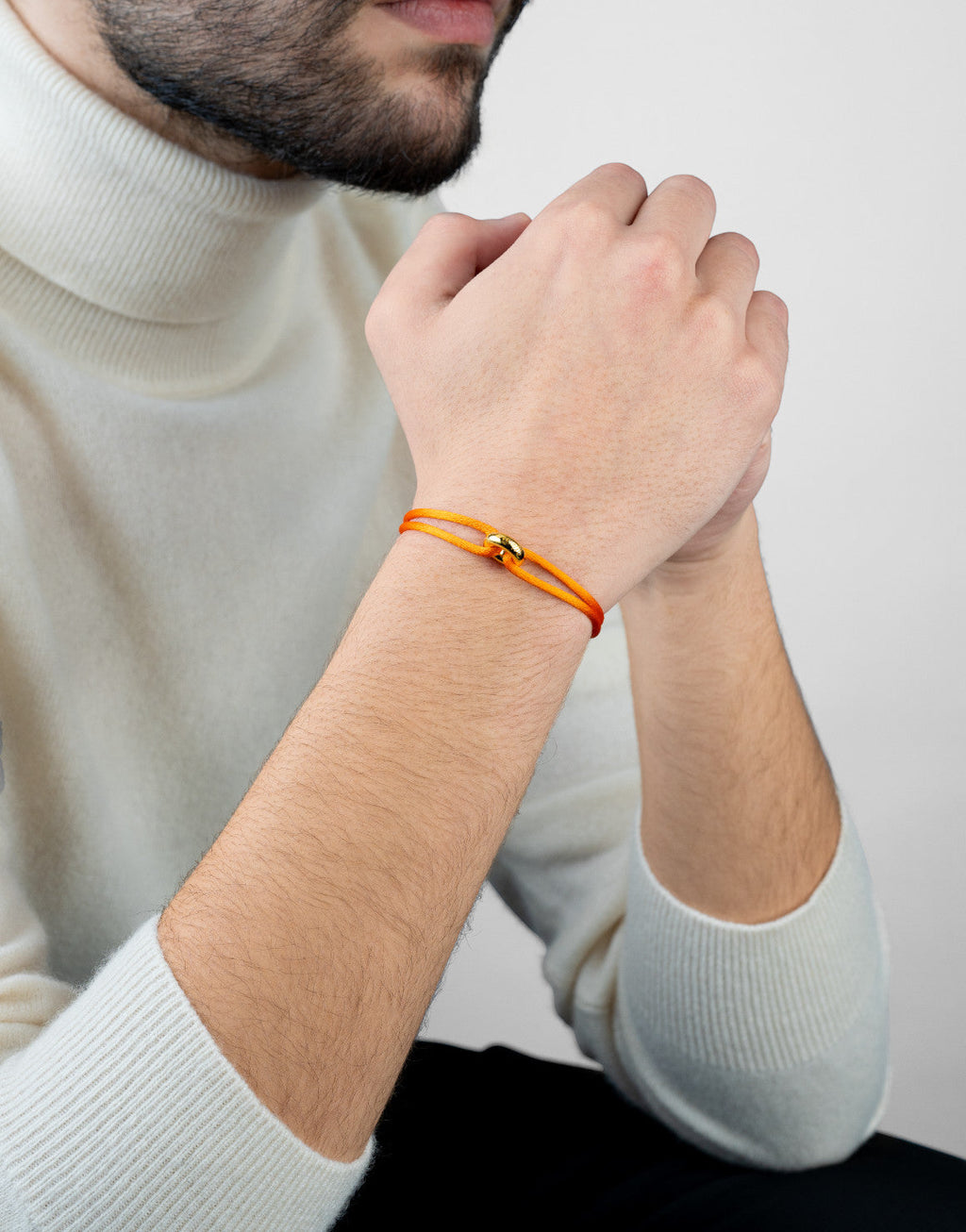 Golden Cord Bracelet Handcrafted in Sterling Silver